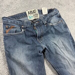 Ariat M7 Rocker Straight Leg Jeans Stretch Workwear Western Missing Button 31x32